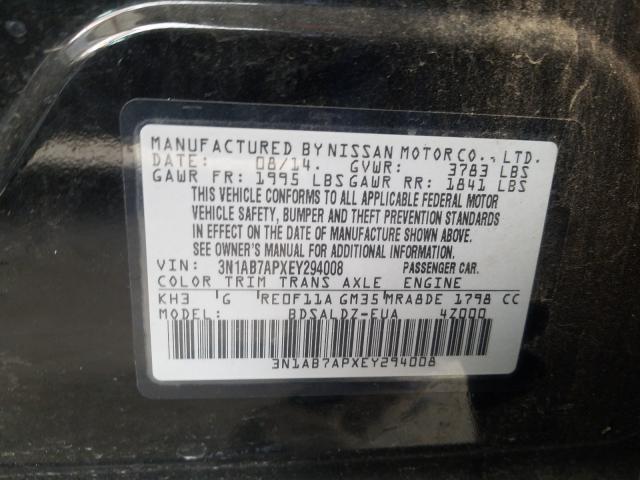 Photo 9 VIN: 3N1AB7APXEY294008 - NISSAN SENTRA S 