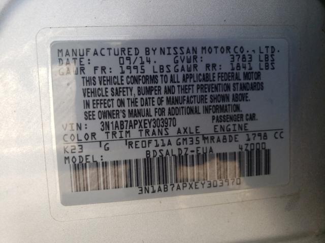 Photo 9 VIN: 3N1AB7APXEY303970 - NISSAN SENTRA S 