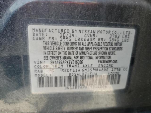 Photo 11 VIN: 3N1AB7APXEY316086 - NISSAN SENTRA S 