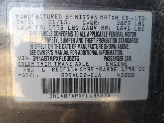 Photo 11 VIN: 3N1AB7APXFL635275 - NISSAN SENTRA S 