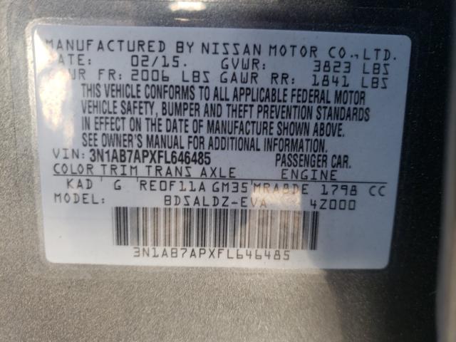 Photo 9 VIN: 3N1AB7APXFL646485 - NISSAN SENTRA S 