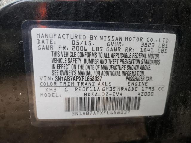 Photo 9 VIN: 3N1AB7APXFL658037 - NISSAN SENTRA S 