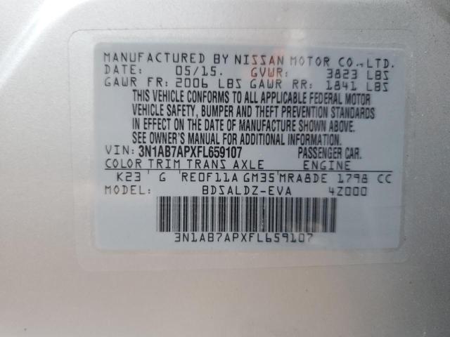 Photo 11 VIN: 3N1AB7APXFL659107 - NISSAN SENTRA S 