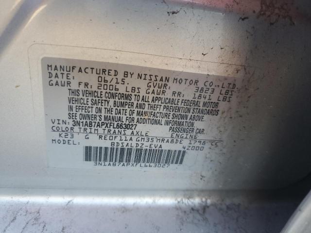 Photo 12 VIN: 3N1AB7APXFL663027 - NISSAN SENTRA S 