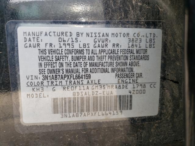 Photo 9 VIN: 3N1AB7APXFL664159 - NISSAN SENTRA S 