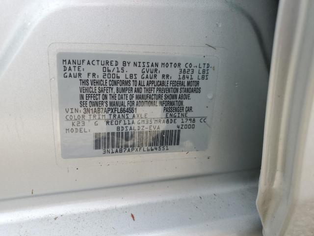 Photo 12 VIN: 3N1AB7APXFL664551 - NISSAN SENTRA S 