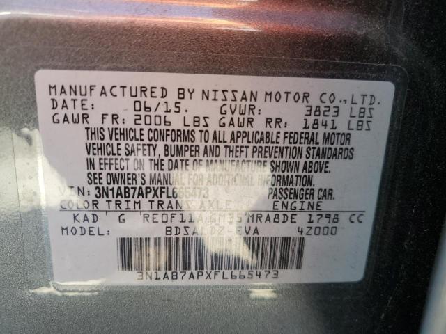 Photo 11 VIN: 3N1AB7APXFL665473 - NISSAN SENTRA S 