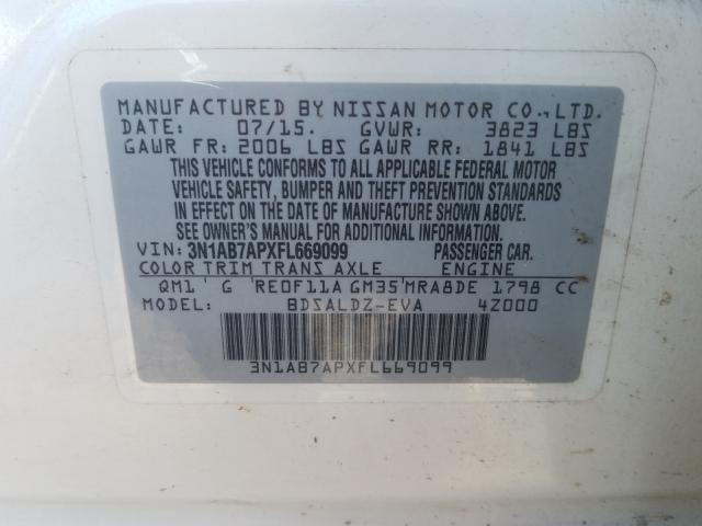 Photo 9 VIN: 3N1AB7APXFL669099 - NISSAN SENTRA S 