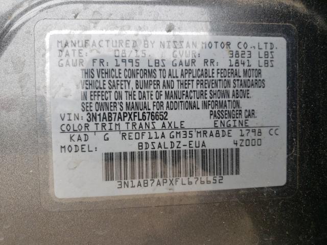 Photo 9 VIN: 3N1AB7APXFL676652 - NISSAN SENTRA S 