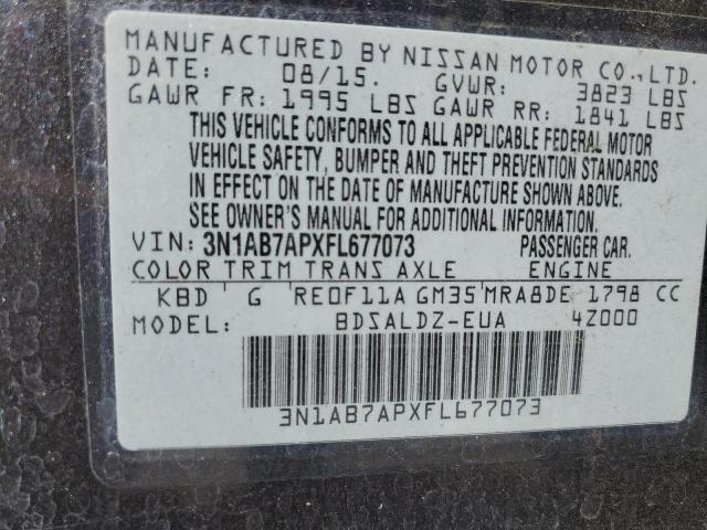 Photo 11 VIN: 3N1AB7APXFL677073 - NISSAN SENTRA S 