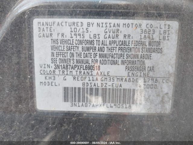 Photo 8 VIN: 3N1AB7APXFL690518 - NISSAN SENTRA 