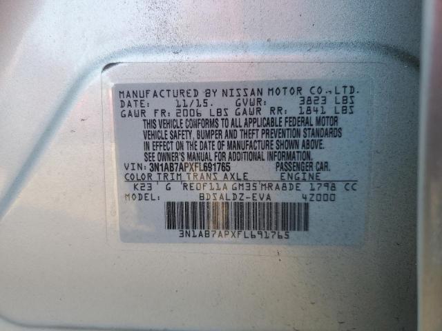 Photo 11 VIN: 3N1AB7APXFL691765 - NISSAN SENTRA S 