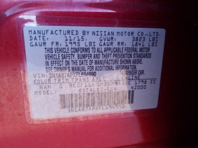 Photo 9 VIN: 3N1AB7APXFL694990 - NISSAN SENTRA S 