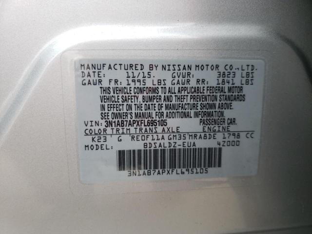 Photo 9 VIN: 3N1AB7APXFL695105 - NISSAN SENTRA S 