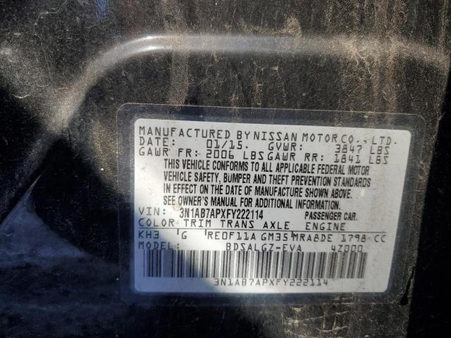 Photo 11 VIN: 3N1AB7APXFY222114 - NISSAN SENTRA 