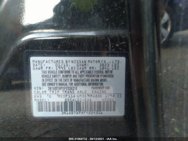 Photo 8 VIN: 3N1AB7APXFY224316 - NISSAN SENTRA 