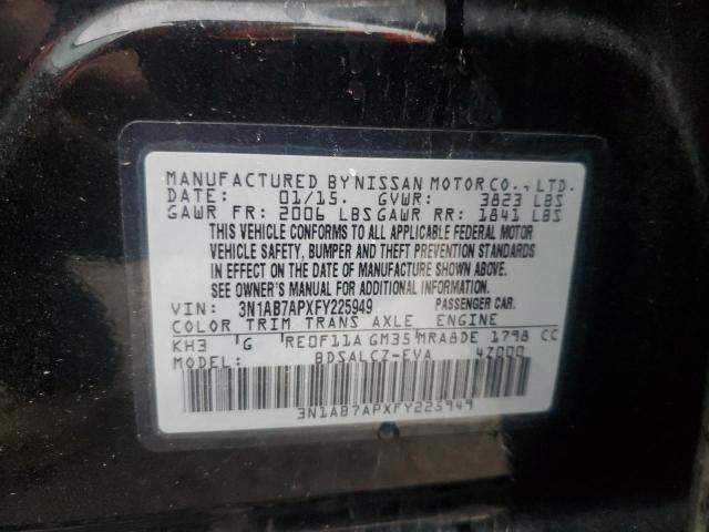 Photo 11 VIN: 3N1AB7APXFY225949 - NISSAN SENTRA 