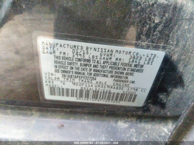 Photo 8 VIN: 3N1AB7APXFY227054 - NISSAN SENTRA 