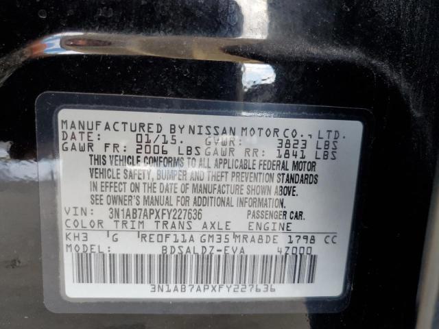 Photo 12 VIN: 3N1AB7APXFY227636 - NISSAN SENTRA S 