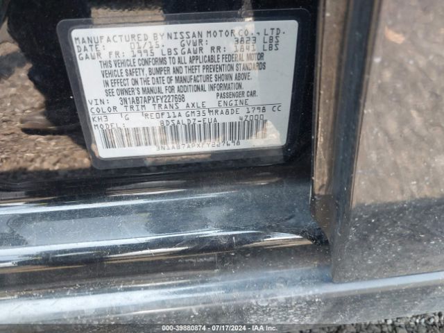 Photo 8 VIN: 3N1AB7APXFY227698 - NISSAN SENTRA 