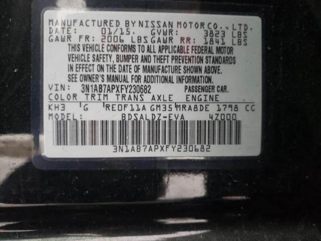 Photo 9 VIN: 3N1AB7APXFY230682 - NISSAN SENTRA S 