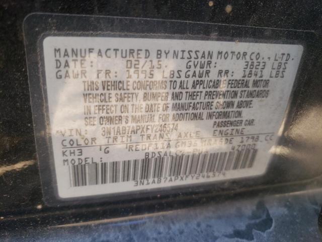 Photo 9 VIN: 3N1AB7APXFY246574 - NISSAN SENTRA S 