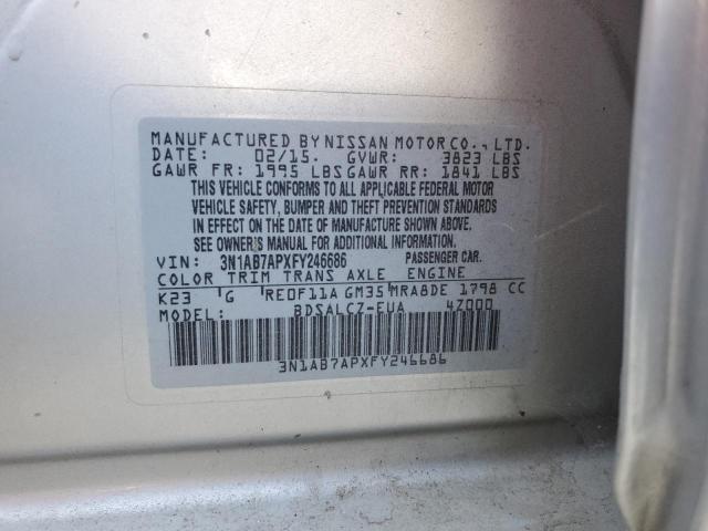 Photo 11 VIN: 3N1AB7APXFY246686 - NISSAN SENTRA S 