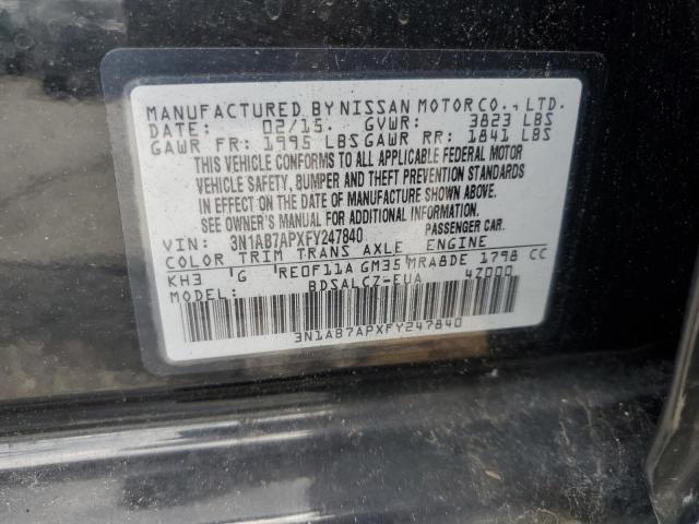 Photo 11 VIN: 3N1AB7APXFY247840 - NISSAN SENTRA 