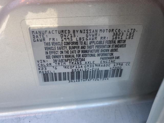 Photo 12 VIN: 3N1AB7APXFY267344 - NISSAN SENTRA 