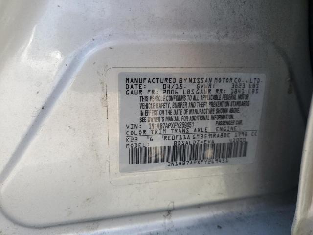 Photo 11 VIN: 3N1AB7APXFY269451 - NISSAN SENTRA S 