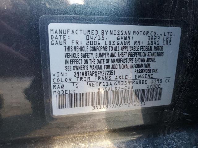 Photo 12 VIN: 3N1AB7APXFY272351 - NISSAN SENTRA 