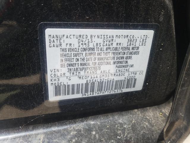 Photo 9 VIN: 3N1AB7APXFY276576 - NISSAN SENTRA S 