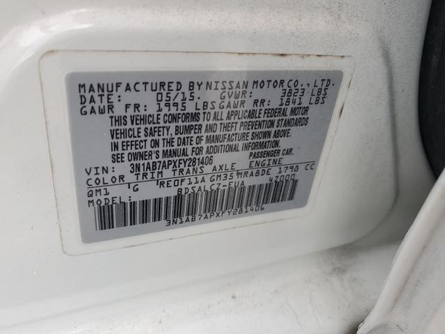 Photo 11 VIN: 3N1AB7APXFY281406 - NISSAN SENTRA S 