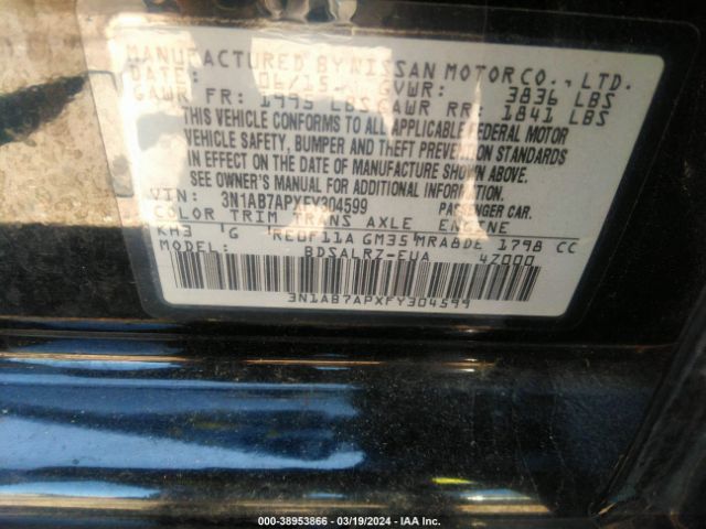 Photo 8 VIN: 3N1AB7APXFY304599 - NISSAN SENTRA 