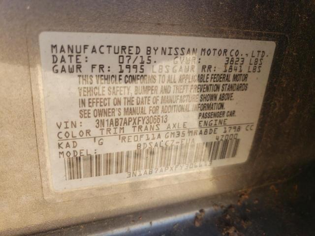 Photo 11 VIN: 3N1AB7APXFY306613 - NISSAN SENTRA 