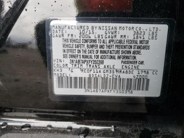 Photo 11 VIN: 3N1AB7APXFY350398 - NISSAN SENTRA 