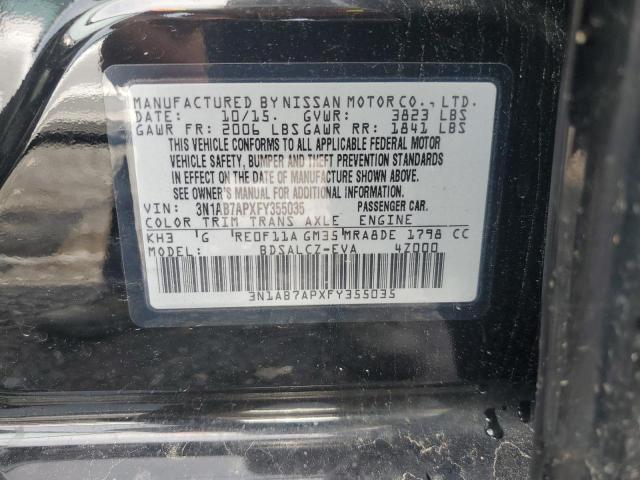 Photo 11 VIN: 3N1AB7APXFY355035 - NISSAN SENTRA S 