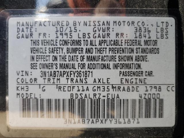 Photo 11 VIN: 3N1AB7APXFY361871 - NISSAN SENTRA 