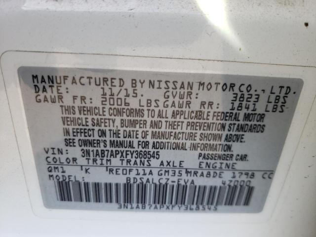 Photo 11 VIN: 3N1AB7APXFY368545 - NISSAN SENTRA S 