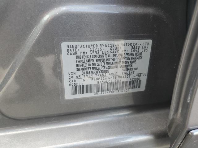 Photo 11 VIN: 3N1AB7APXFY370702 - NISSAN SENTRA S 