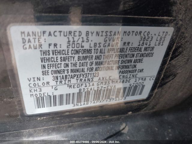 Photo 8 VIN: 3N1AB7APXFY371123 - NISSAN SENTRA 