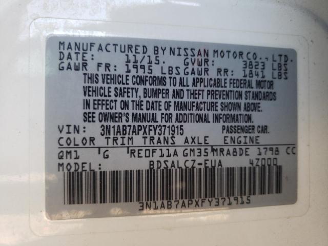 Photo 9 VIN: 3N1AB7APXFY371915 - NISSAN SENTRA S 