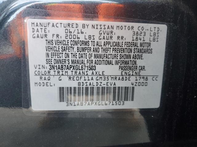 Photo 12 VIN: 3N1AB7APXGL671503 - NISSAN SENTRA 