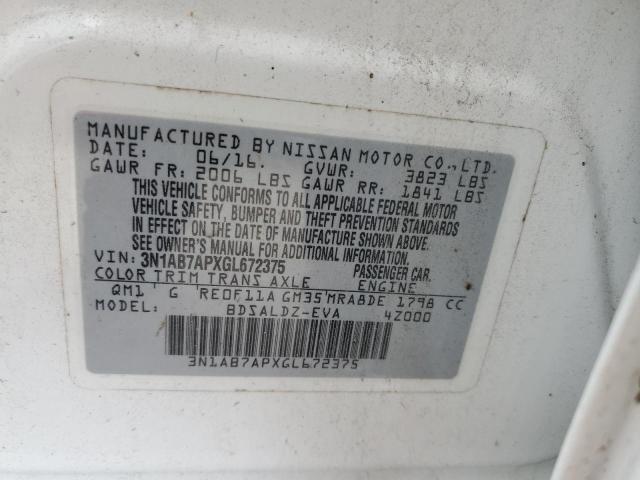 Photo 11 VIN: 3N1AB7APXGL672375 - NISSAN SENTRA S 