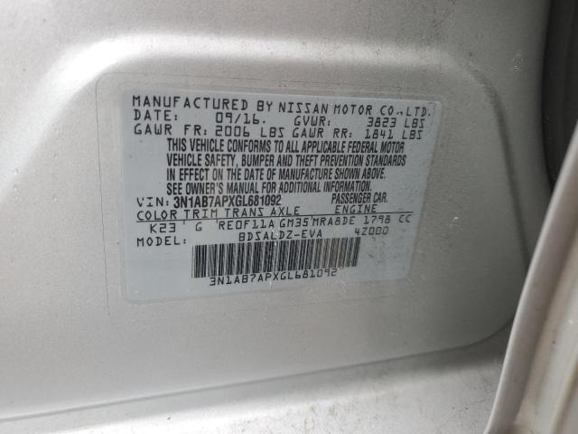 Photo 12 VIN: 3N1AB7APXGL681092 - NISSAN SENTRA 