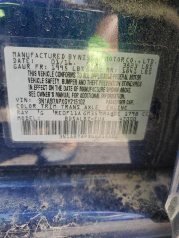 Photo 11 VIN: 3N1AB7APXGY215102 - NISSAN SENTRA 