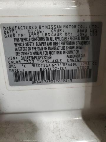 Photo 11 VIN: 3N1AB7APXGY222549 - NISSAN SENTRA 