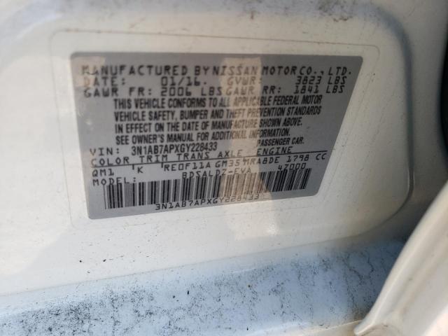 Photo 11 VIN: 3N1AB7APXGY228433 - NISSAN SENTRA 