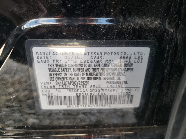 Photo 9 VIN: 3N1AB7APXGY229291 - NISSAN SENTRA S 