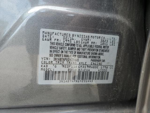 Photo 12 VIN: 3N1AB7APXGY231445 - NISSAN SENTRA S 